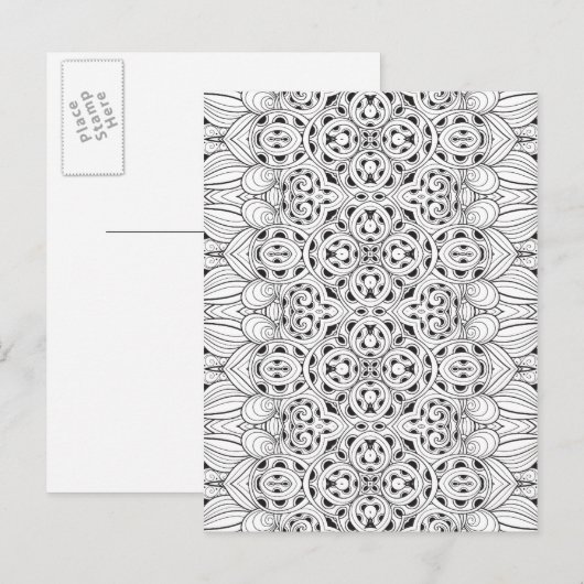 Tribal Design Postkarte (Vorne/Hinten)