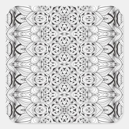 Tribal Design Quadratischer Aufkleber (Vorderseite)