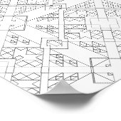 Tribal-Diamant-Gitternetz-Färbeseite Musterdesign Poster (Ecke)