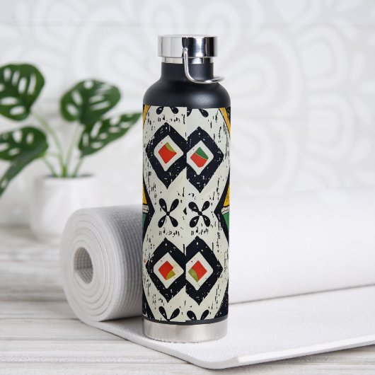 Tribal Diamond Print Trinkflasche (Yoga)