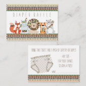 Tribal Diaper Raffelkarten Begleitkarte (Vorne/Hinten)