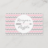 Tribal Diaper Raffle Tickets rosa silberne Pow wow Begleitkarte (Rückseite)