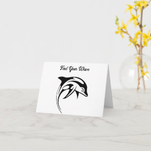 Tribal Dolphin Design Stilisierte geometrische Oce Karte