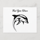 Tribal Dolphin Design Stilisierte geometrische Oce Postkarte (Vorderseite)