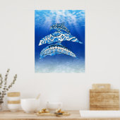 Tribal Dolphins Poster (Küche)