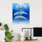 Tribal Dolphins Poster (Heimbüro)