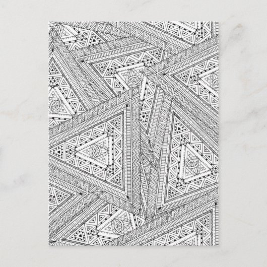 Tribal Doodle 2 Postkarte (Vorderseite)