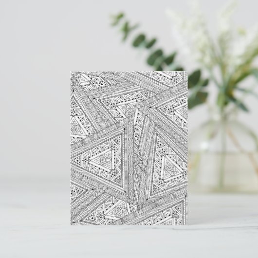 Tribal Doodle 2 Postkarte (Stehend Vorderseite)