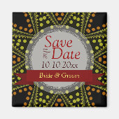Tribal Dots Art speichert das Date Magnet (Vorne)