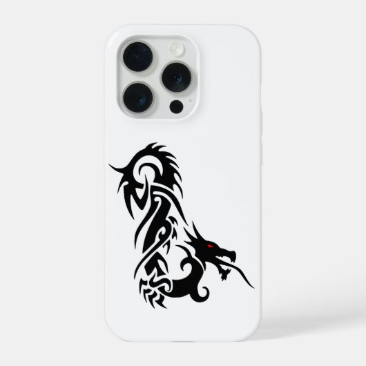 Tribal-Drache iPhone 15 Pro Hülle (Rückseite)