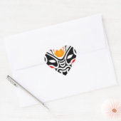 Tribal Dragon Mask Herz-Aufkleber (Umschlag)