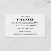 Tribal dragon visitenkarte (Rückseite)