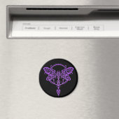 Tribal-Dragonfly, Lila und schwarz Magnet (In Situ (Geschirrspüler))