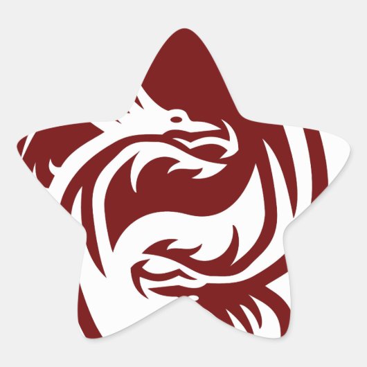 Tribal Dragons Yin Yang (anpassbar) Stern-Aufkleber (Vorderseite)
