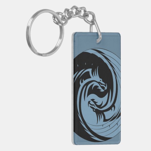 Tribal Dragons Yin Yang - siehe Zitat Schlüsselanhänger (Vorderseite links)