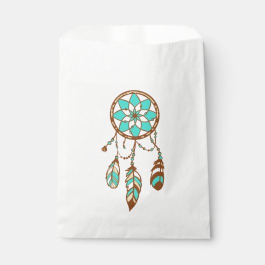 Tribal Dream Catcher Native American Boho Wedding Geschenktütchen (Vorderseite)