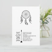 Tribal Dreamcatcher Baby Showeinladungen Einladung (Stehend Vorderseite)