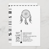 Tribal Dreamcatcher Baby Showeinladungen Einladung (Vorne/Hinten)