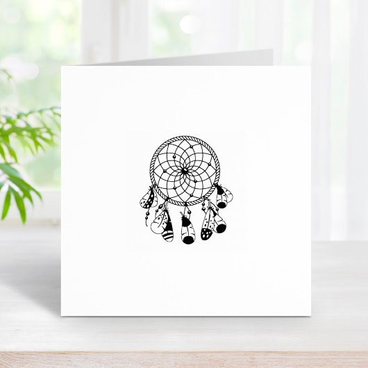 Tribal Dreamcatcher Boho 1x1 Gummistempel