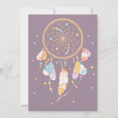 Tribal Dreamcatcher Boho Baby 1. Geburtstag Einladung (Rückseite)