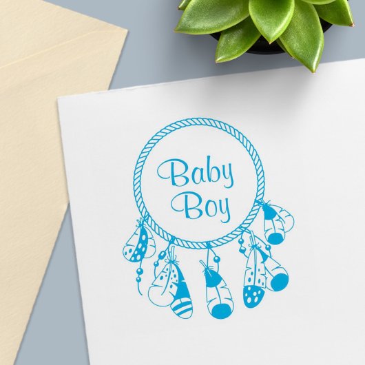 Tribal Dreamcatcher Boho Baby Boy Permastempel