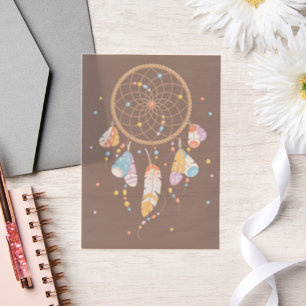 Tribal Dreamcatcher Boho Baby Brown Beilage Pergament Einladungen