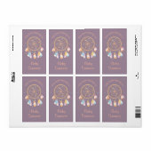 Tribal Dreamcatcher Boho Baby Buchzeichen Lila (Vorne)