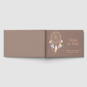 Tribal Dreamcatcher Boho Baby Showbraun Gästebuch (Voll)