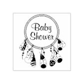 Tribal Dreamcatcher Boho Baby Shower Gummistempel (Prägung)
