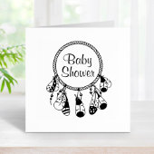 Tribal Dreamcatcher Boho Baby Shower Gummistempel