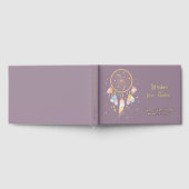 Tribal Dreamcatcher Boho Baby Shower Lila Gästebuch (Voll)