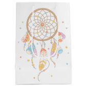 Tribal Dreamcatcher Boho Baby Shower Mittlere Geschenktüte (Rückseite)