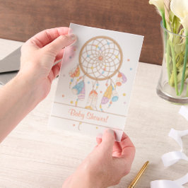 Tribal Dreamcatcher Boho Babydusche Beilage Pergament Einladungen