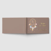 Tribal Dreamcatcher Boho Babydusche Brown Gästebuch (Voll)