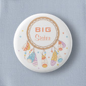 Tribal Dreamcatcher Boho Big Sister Button