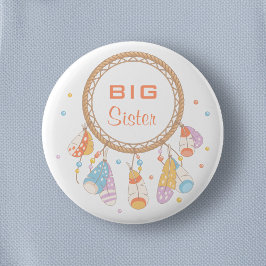 Tribal Dreamcatcher Boho Big Sister Button