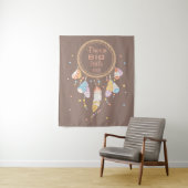 Tribal Dreamcatcher Boho Brown Quote Wandteppich (Beispiel)