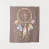 Tribal Dreamcatcher Boho Brown Quote Wandteppich (Vorderseite)