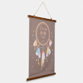 Tribal Dreamcatcher Boho Brown Quote Wandteppich Mit Holzrahmen (Gewinkelt)