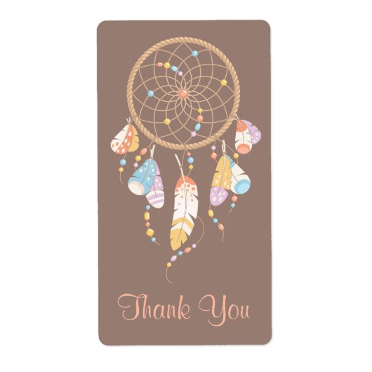 Tribal Dreamcatcher Boho Brown Vielen Dank (Vorne)