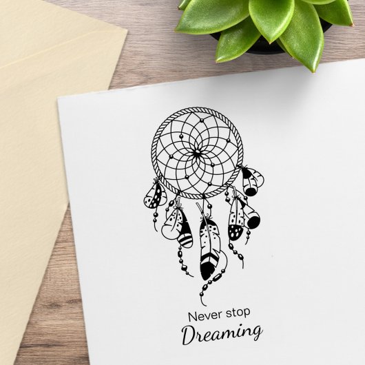Tribal Dreamcatcher Boho Gummistempel