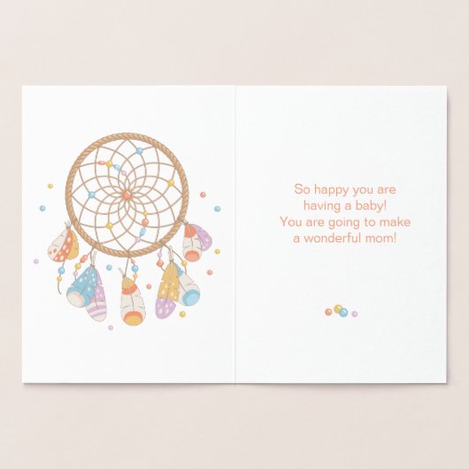 Tribal Dreamcatcher Boho Have Baby Folienkarte (Innenseite)
