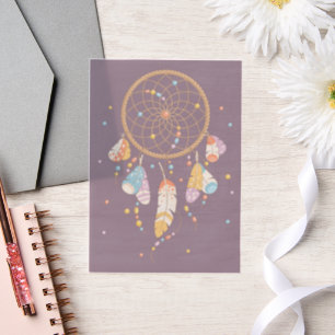 Tribal Dreamcatcher Boho Lila Beilage Pergament Einladungen