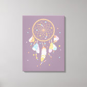 Tribal Dreamcatcher Boho Lila Leinwanddruck (Vorderseite)