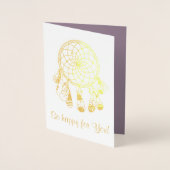 Tribal Dreamcatcher Boho mit Lila Baby Folienkarte (Vorderseite)