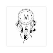 Tribal Dreamcatcher Boho Monogram Permastempel (Design)