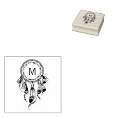 Tribal Dreamcatcher Boho Monogramm Gummistempel (Stempel)