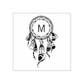Tribal Dreamcatcher Boho Monogramm Gummistempel (Prägung)