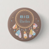 Tribal Dreamcatcher Boho New Baby Big Brother Button (Vorderseite)
