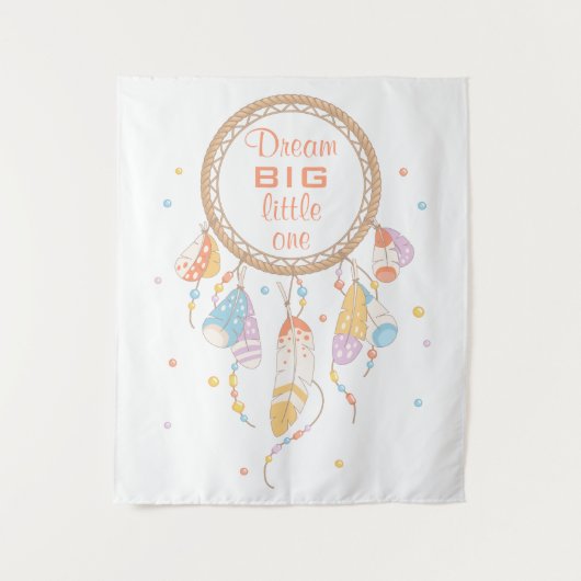 Tribal Dreamcatcher Boho Quote Wandteppich (Vorderseite)